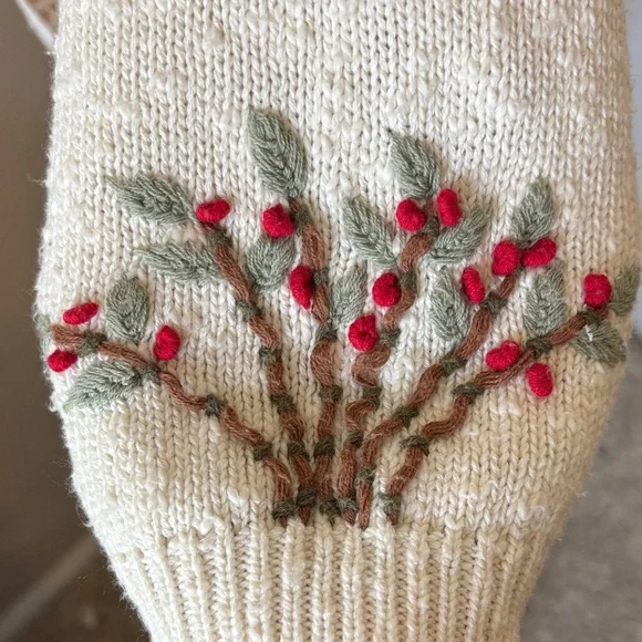 Americana 1990 Embroidered Cream Cardigan Sweater -size M? - Picture 5 of 13